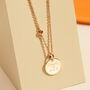 Personalised Birthstone Chain And Disc Necklace, thumbnail 3 of 8