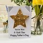 Personalised Father's Day Gold Star Keepsake Gift Card, thumbnail 2 of 4