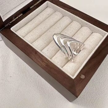 Abstract Wave Adjustable Statement Ring, 3 of 5