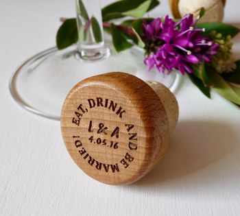 Personalised Natural Wine Bottle Stopper, 4 of 6