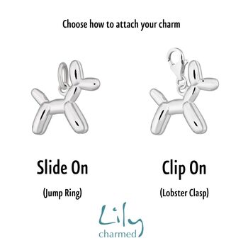 Balloon Dog Charm, Slide On Or Clip On, 2 of 6