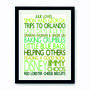 Personalised 'Favourite Things' Framed Print: Greens, thumbnail 1 of 6