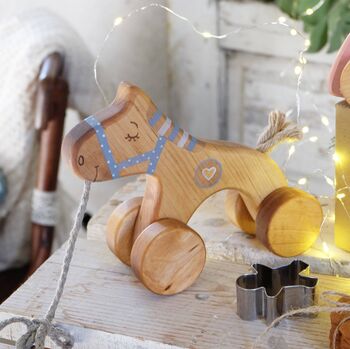 Wooden Pull Along Toy Horse, 4 of 5