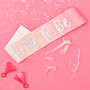 Pink And Iridescent Foiled Bride To Be Hen Party Sash, thumbnail 1 of 3