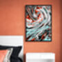 Abstract Wall Art, Colourful Marble Shapes, thumbnail 3 of 12