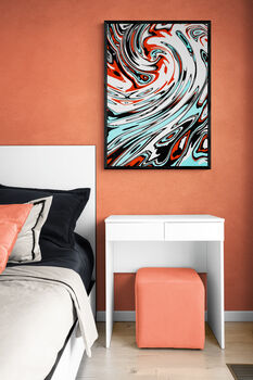 Abstract Wall Art, Colourful Marble Shapes, 3 of 12