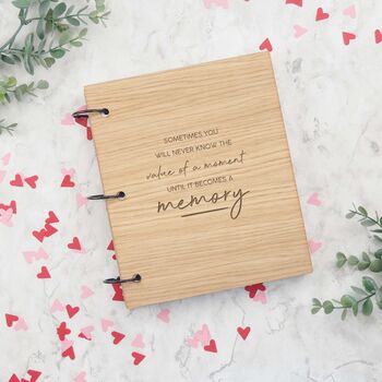 Engraved ‘Becomes A Memory’ Photo Book Gift For Family, 2 of 12