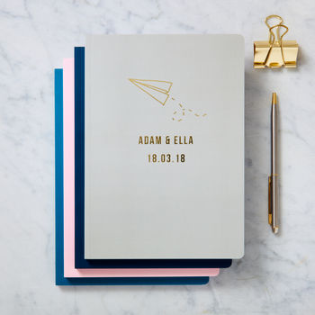Personalised Gold Foil A5 Travel Notebook, 2 of 7