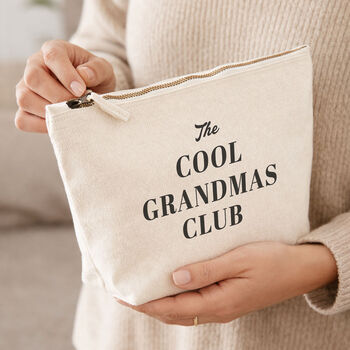 Travel Bag Gift For Mum Mothers Day Gift Idea 100% Cotton Premium Personalised Makeup Bag Gift For Grandma, 5 of 12
