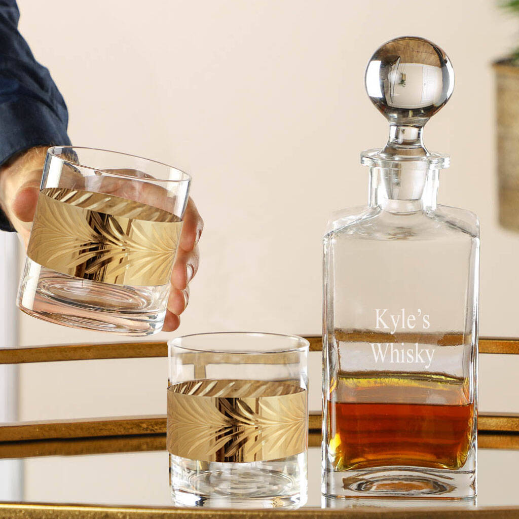 Personalised Luxury Decanter Set By Dibor