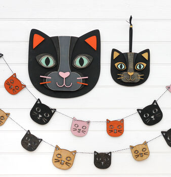 Wooden Cat Bunting, 3 of 3