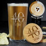 Birthday Gifts For Men Personalised Pint Glass And Coaster Set, thumbnail 1 of 9