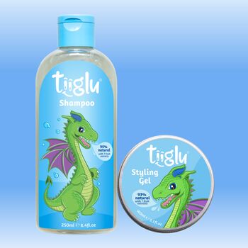 Kids Highly Natural Dragon's Roar Shampoo And Styling Gel Gift Set, 3 of 8