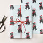 Festive Black Labrador Christmas Wrapping Paper, thumbnail 1 of 4