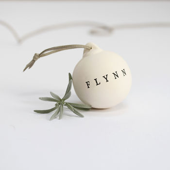 Personalised Ceramic Christmas Bauble, 2 of 6