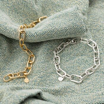 Chunky Hinged Link Charm Bracelet, Sterling Silver, 7 of 10