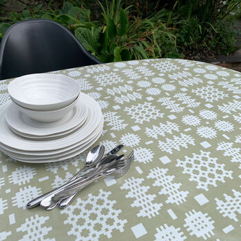 Welsh Blanket Print Oilcloth Tablecloth, 10 of 10
