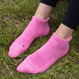 Peace Pink And Organic Sport Pink Women's Trainer Socks, thumbnail 2 of 8