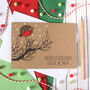 Personalised Merry Christmas Card With Robins, thumbnail 6 of 6