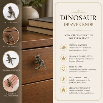 Dino Charm Drawer Knob, 3 of 9