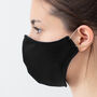 Adult Female Black Reusable Face Mask | Washable, thumbnail 2 of 4