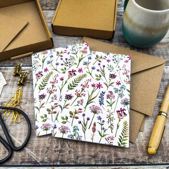 10 X Ditsy Floral Notecards, 2 of 7