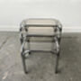 Mid Century Chrome And Smoked Glass Nesting Tables, thumbnail 5 of 12