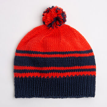 Unisex Hat Knitting Kit Poppy Red, 3 of 7