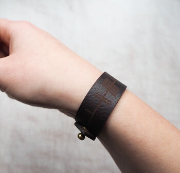 The Ogham Leather Cuff, 3 of 7
