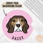Personalised Beagle Face Mouse Mat, thumbnail 2 of 5