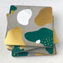 Green And Gold Hand Painted Coaster, thumbnail 1 of 3