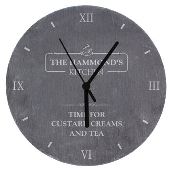 Personalised Kitchen Slate Clock, 3 of 5