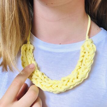 T Shirt Yarn Statement Necklace Four Colours, 2 of 6