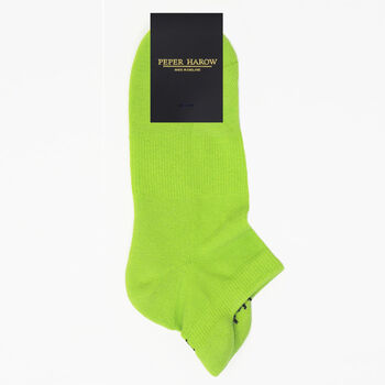 Block Stripe And Neon Organic Women's Trainer Socks, 5 of 8