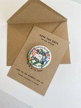 Iris Floral Save The Date Magnet, 5 of 5