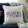 Personalised 40th Birthday Cushion, thumbnail 6 of 8