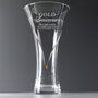 Personalised Golden Wedding Cut Glass Vase Gift, thumbnail 1 of 2