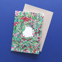 Christmas Berry Wreath Card, thumbnail 3 of 4