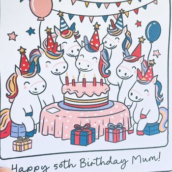 Personalised Unicorn Birthday Card, 3 of 6