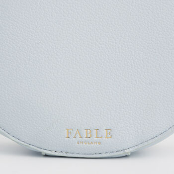 Isabel Floral Bow Blue Embroidered Circle Bag, 5 of 8