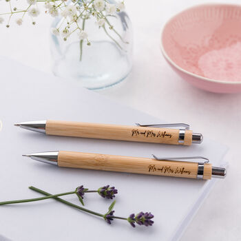 Personalised Engraved Wooden Fifth Anniversary Pen, 2 of 4