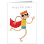 Superhero Happy Birthday Card, thumbnail 2 of 4