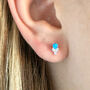 Tiny Opal Stacking Stud Earring, thumbnail 2 of 5