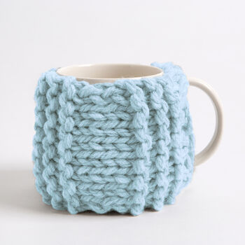 Beginner Ribbed Cup Cosy Knitting Kit, 2 of 6