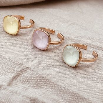 Square Crystal Cocktail Ring, 4 of 6