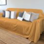 Sand Linen Sofa Slipcover, thumbnail 3 of 5