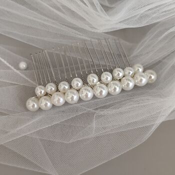 Pearl Bridal Hair Comb For Weddings, 5 of 13