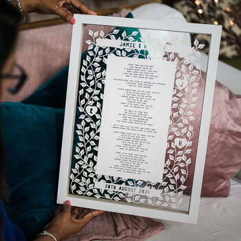 Personalised Wedding Reading Poem Papercut, 4 of 7