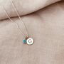 Sterling Silver Initial Birthstone Necklace, thumbnail 4 of 6
