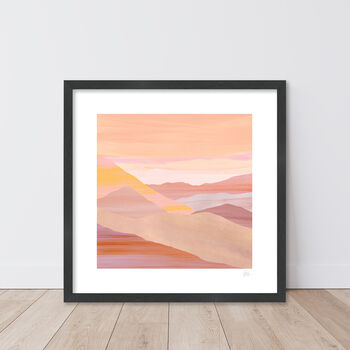 Sunset Desert Mountain Landscape Print, 7 of 7